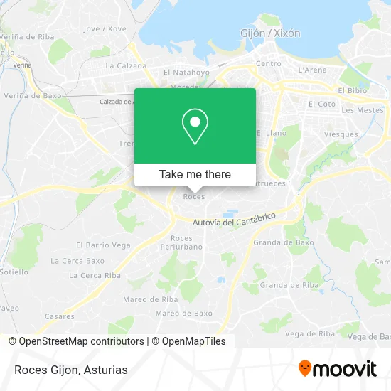Roces Gijon map