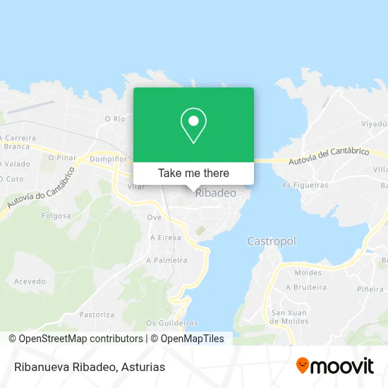 Ribanueva Ribadeo map