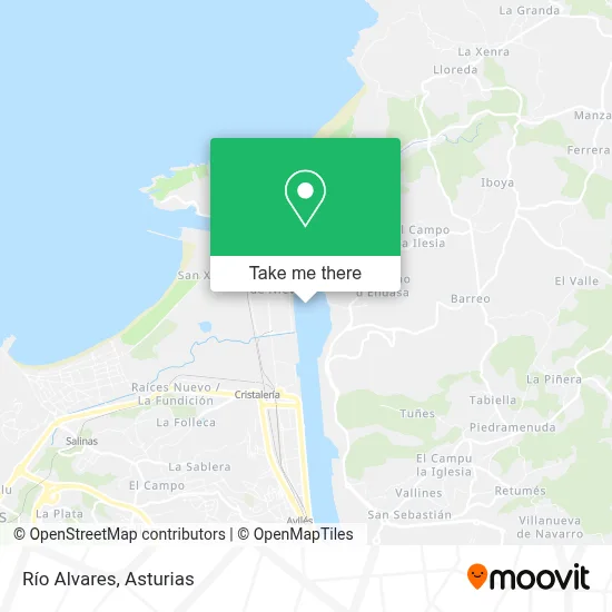 Río Alvares map