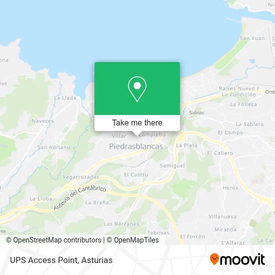 Ups Access Point map