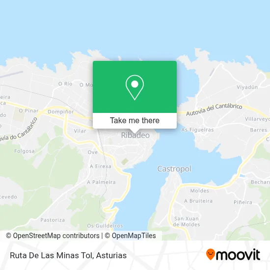 Ruta De Las Minas Tol map