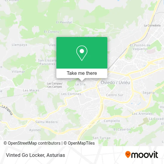 Vinted Go Locker map