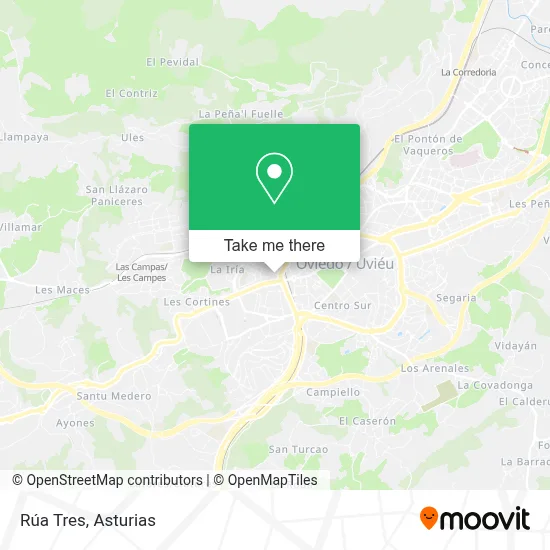Rúa Tres map