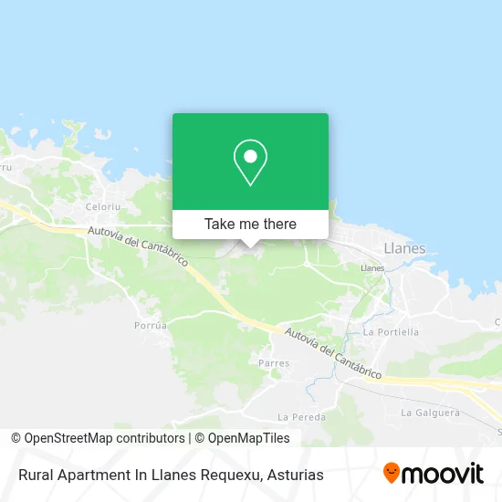 Rural Apartment In Llanes Requexu map