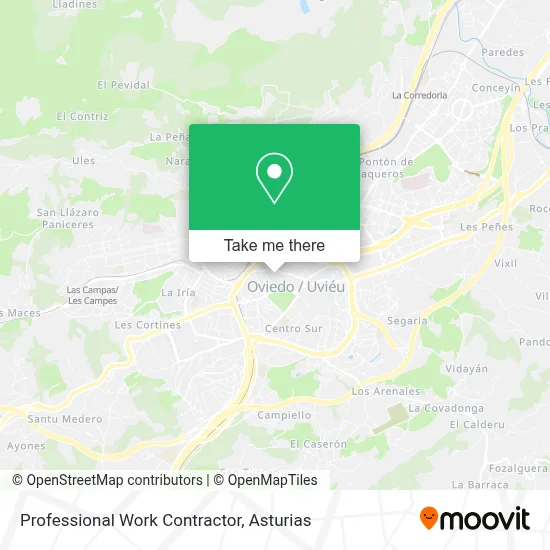 Professional Work Contractor map