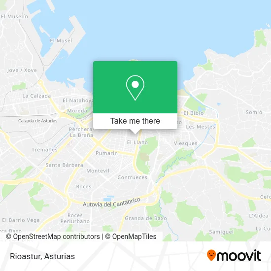 Rioastur map