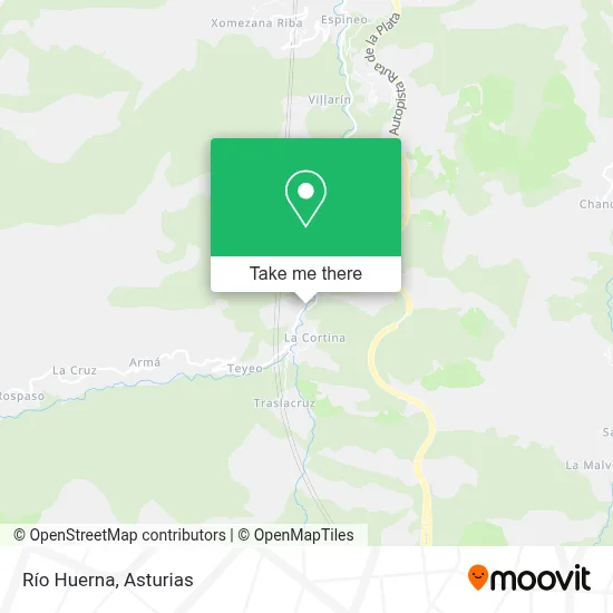 Río Huerna map