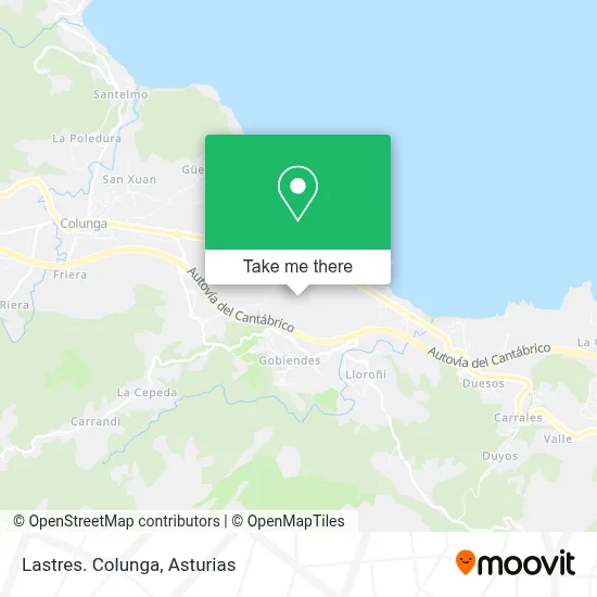 Lastres. Colunga map