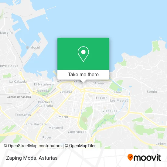 Zaping Moda map
