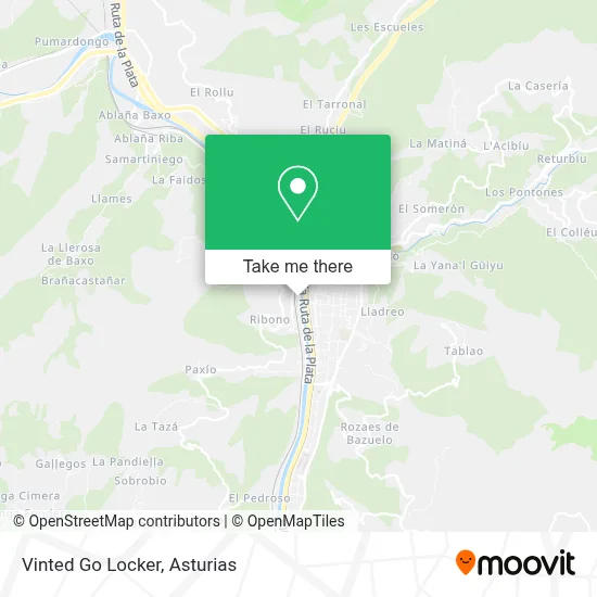 Vinted Go Locker map