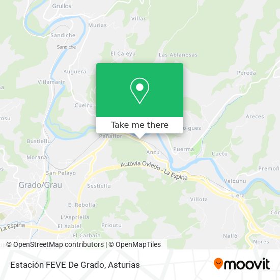 Estación FEVE De Grado map