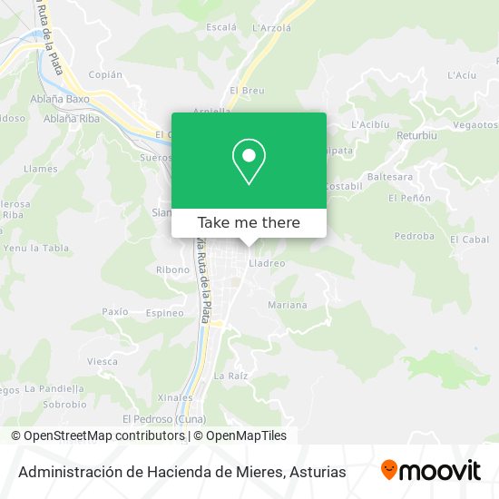 Administración de Hacienda de Mieres map