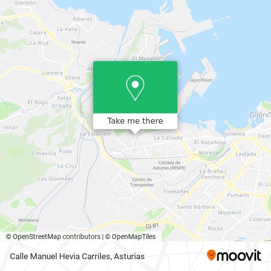mapa Calle Manuel Hevia Carriles