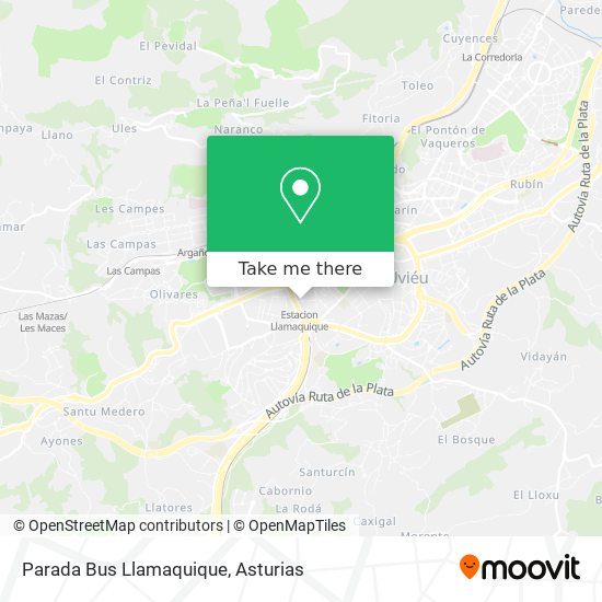 Parada Bus Llamaquique map