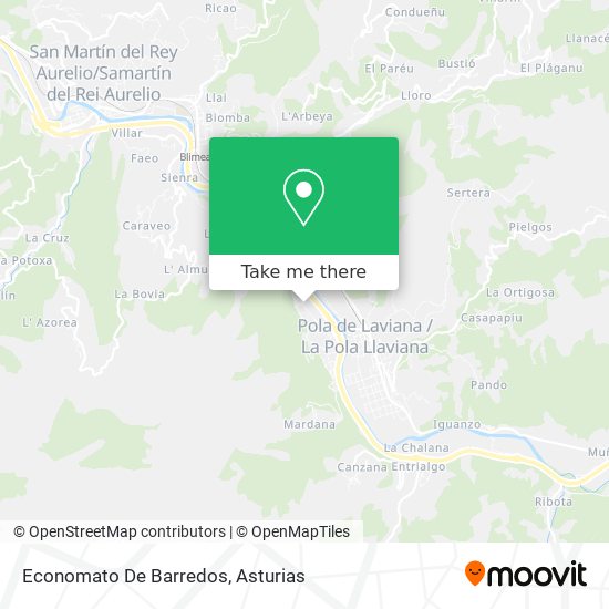 Economato De Barredos map