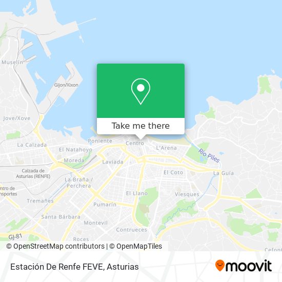 mapa Estación De Renfe FEVE