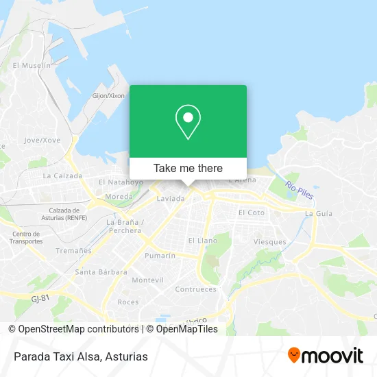 Parada Taxi Alsa map