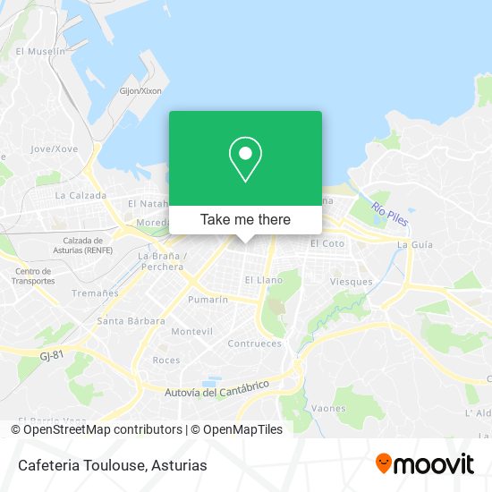 mapa Cafeteria Toulouse