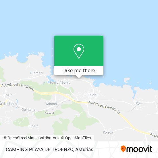 CAMPING PLAYA DE TROENZO map