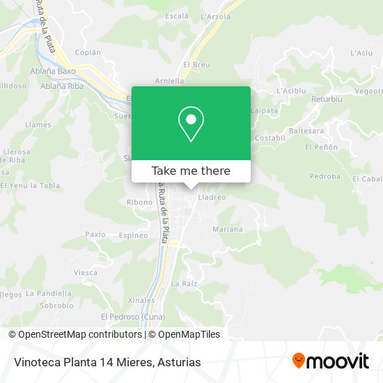 Vinoteca Planta 14 Mieres map