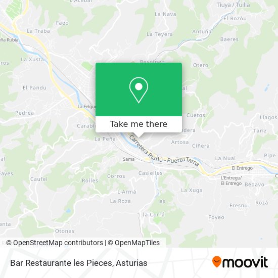 Bar Restaurante les Pieces map