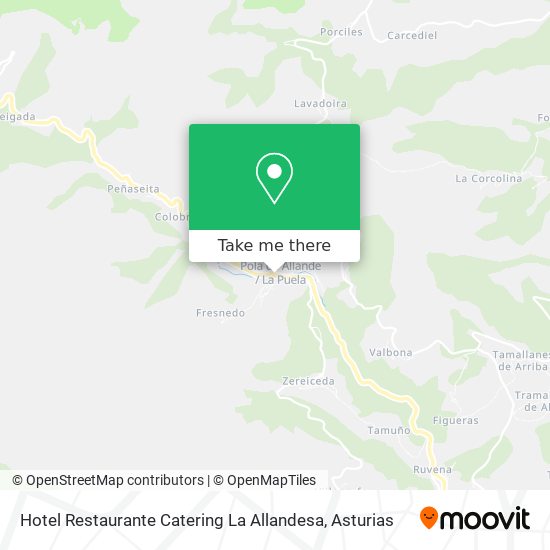 mapa Hotel Restaurante Catering La Allandesa