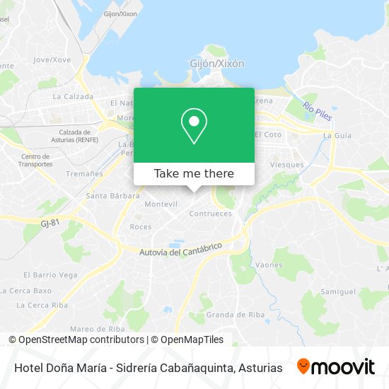 Hotel Doña María - Sidrería Cabañaquinta map