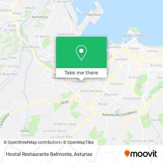 Hostal Restaurante Belmonte map