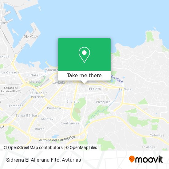 Sidreria El Alleranu Fito map
