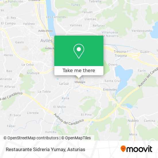 mapa Restaurante Sidreria Yumay