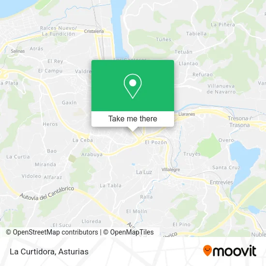 La Curtidora map