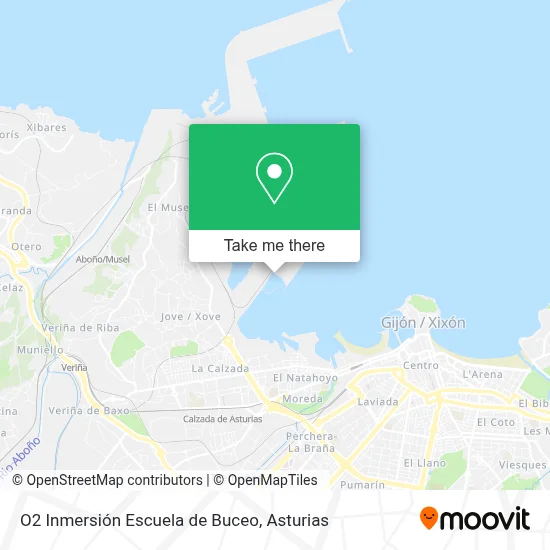 O2 Inmersión Escuela de Buceo map
