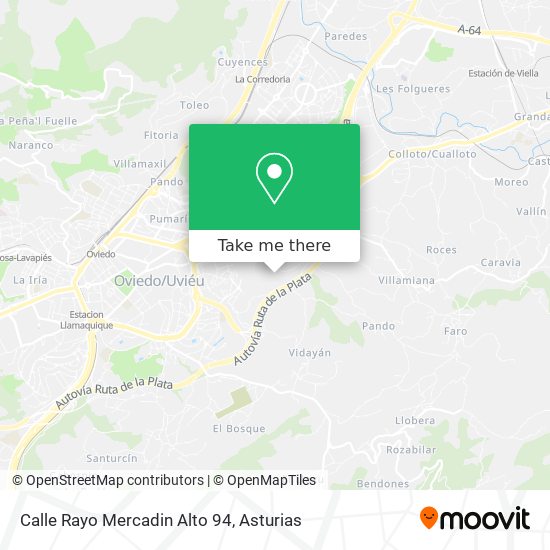 Calle Rayo Mercadin Alto 94 map