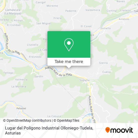 Lugar del Polígono Industrial Olloniego-Tudela map