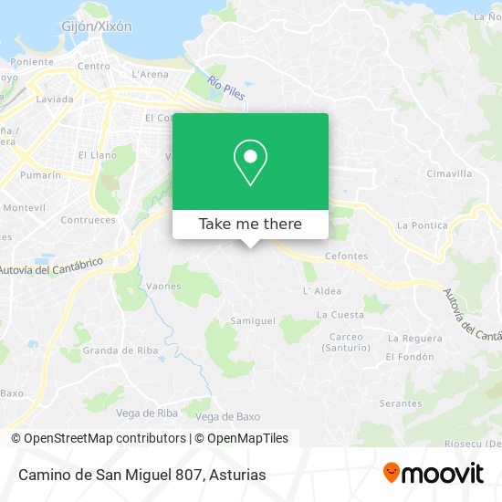 Camino de San Miguel 807 map