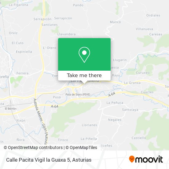 Calle Pacita Vigil la Guaxa 5 map