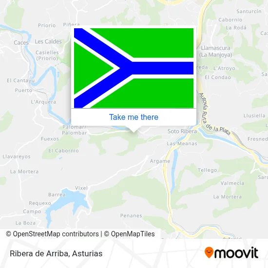 mapa Ribera de Arriba