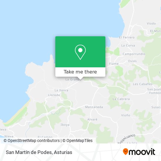 San Martín de Podes map
