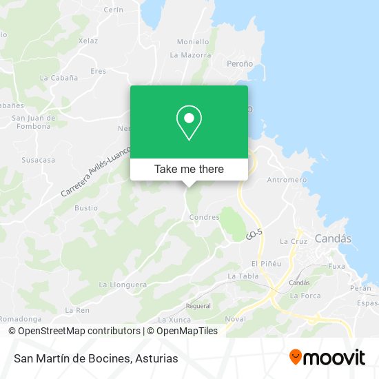 San Martín de Bocines map
