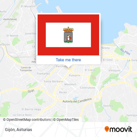 mapa Gijón