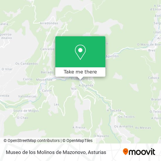 mapa Museo de los Molinos de Mazonovo