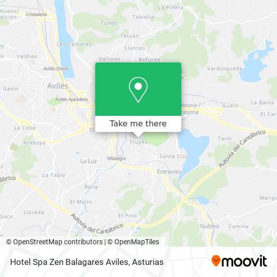 Hotel Spa Zen Balagares Aviles map
