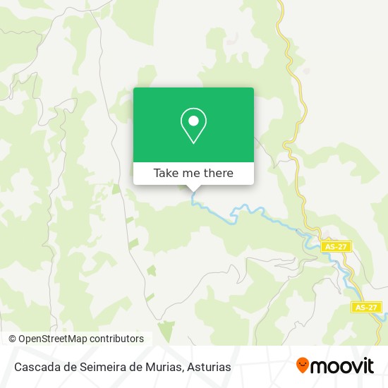 Cascada de Seimeira de Murias map