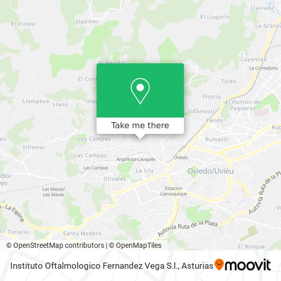 Instituto Oftalmologico Fernandez Vega S.l. map