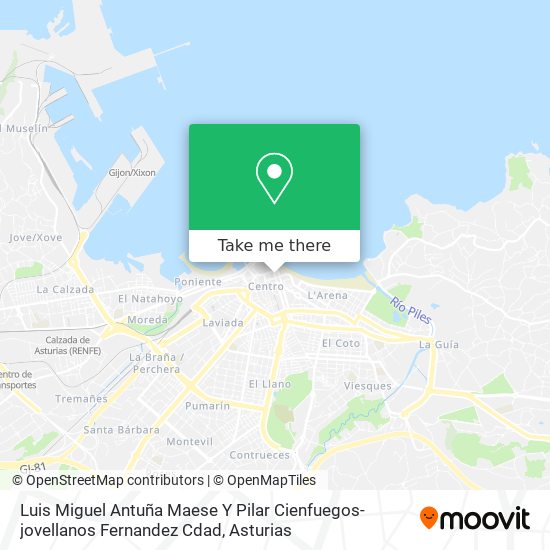 Luis Miguel Antuña Maese Y Pilar Cienfuegos-jovellanos Fernandez Cdad map