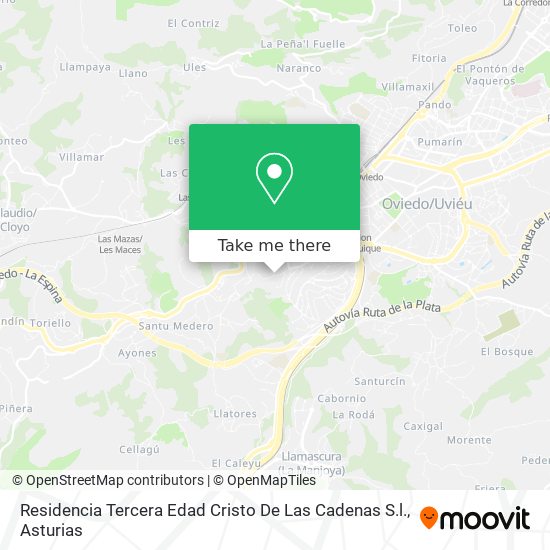 Residencia Tercera Edad Cristo De Las Cadenas S.l. map
