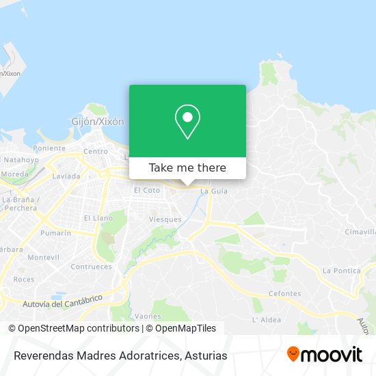 Reverendas Madres Adoratrices map