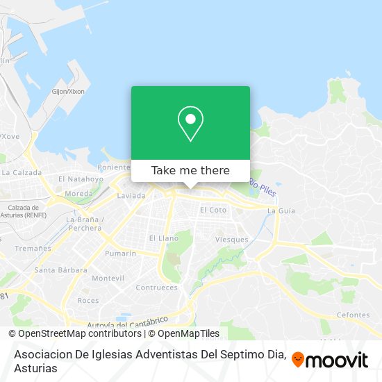Asociacion De Iglesias Adventistas Del Septimo Dia map