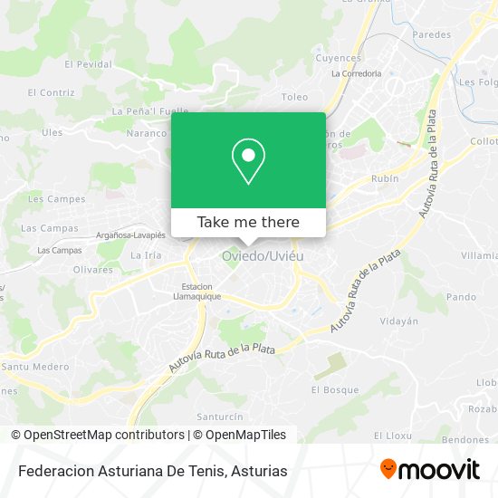 Federacion Asturiana De Tenis map