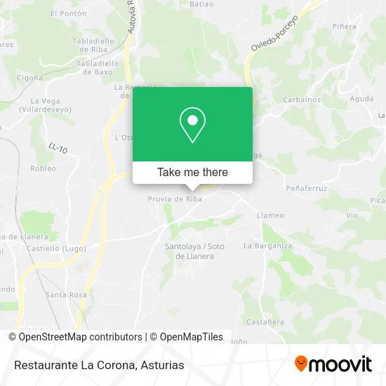 Restaurante La Corona map